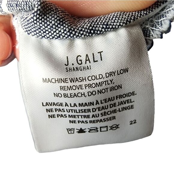 John Galt Brandy Melville Women's Pants One Size Small Gray White Striped Tilden - Picture 7 of 7